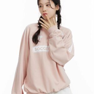 Lewkin Pink Cozy Graphic Crewneck Sweatshirt!